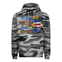 Slate Camo the land of the yee the home of the haw Premium Hoodie - HRA Design Shop