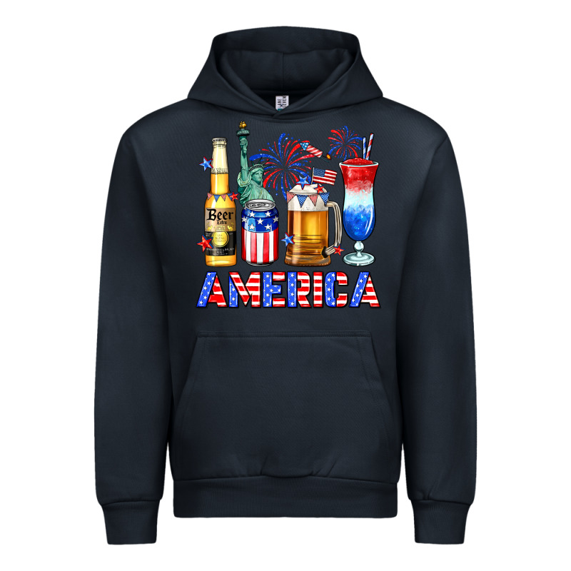 4th Of July American Drinks America Urban Hoodie by Neo Western | Teevron