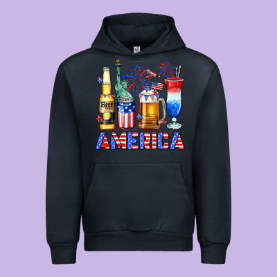 4th Of July American Drinks America Urban Hoodie Designed By Neo Western
