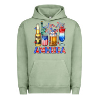 Pigment Oil Green 4th of July American drinks America Urban Hoodie - Neo Western