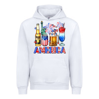 White 4th of July American drinks America Urban Hoodie - Neo Western