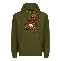 Army Green Christmas crawfish Premium Hoodie - FaDigitalArtStudio