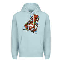 Blue Mist Christmas crawfish Premium Hoodie - FaDigitalArtStudio
