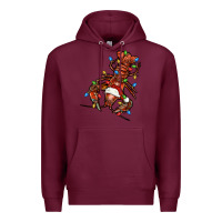 Burgundy Christmas crawfish Premium Hoodie - FaDigitalArtStudio