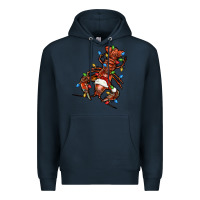Navy Christmas crawfish Premium Hoodie - FaDigitalArtStudio