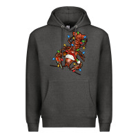 Charcoal Heather Christmas crawfish Premium Hoodie - FaDigitalArtStudio