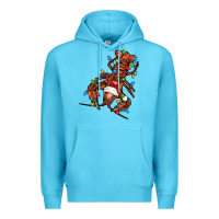 Ocean Blue Christmas crawfish Premium Hoodie - FaDigitalArtStudio