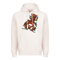 Pale Pink Christmas crawfish Premium Hoodie - FaDigitalArtStudio