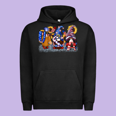 Usa 4th Of July Gnomes  4th Of July Urban Hoodie Designed By Cowgirlartshop