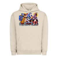 Pigment French Oak USA 4th of July gnomes  4th of july Urban Hoodie - CowGirlArtShop