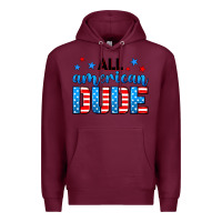 Burgundy All American dude Premium Hoodie - Neo Western