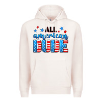 Pale Pink All American dude Premium Hoodie - Neo Western