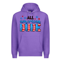 Purple All American dude Premium Hoodie - Neo Western