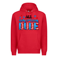 Red All American dude Premium Hoodie - Neo Western