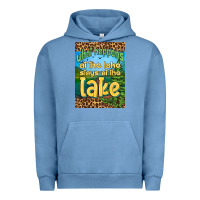 Pigment Pebble Blue what happens at the lake stays at the lake air freshener Urban Hoodie - HRA Design Shop