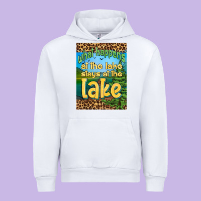 What Happens At The Lake Stays At The Lake Air Freshener Urban Hoodie Designed By Hra Design Shop