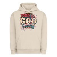 Pigment French Oak This is god country 4th of july Urban Hoodie - CowGirlArtShop