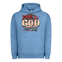 Pigment Pebble Blue This is god country 4th of july Urban Hoodie - CowGirlArtShop
