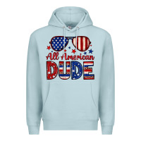 Blue Mist All American dude Premium Hoodie - Neo Western
