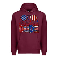 Burgundy All American dude Premium Hoodie - Neo Western