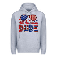 Heather Grey All American dude Premium Hoodie - Neo Western