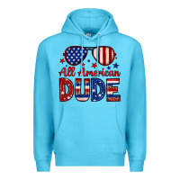 Ocean Blue All American dude Premium Hoodie - Neo Western