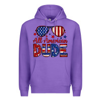 Purple All American dude Premium Hoodie - Neo Western