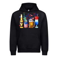 Black 4th of July American drinks Urban Hoodie - Neo Western