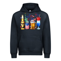 Navy 4th of July American drinks Urban Hoodie - Neo Western