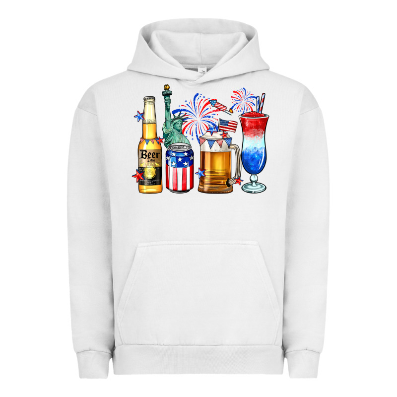 4th Of July American Drinks Urban Hoodie by Neo Western | Teevron