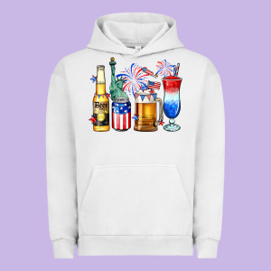 4th Of July American Drinks Urban Hoodie Designed By Neo Western