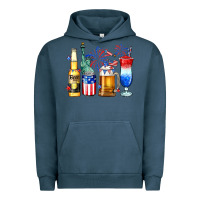 Pigment Midnight Navy 4th of July American drinks Urban Hoodie - Neo Western