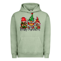 Pigment Oil Green merry christmas gnomes Urban Hoodie - CowhideDigitalArt