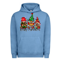 Pigment Pebble Blue merry christmas gnomes Urban Hoodie - CowhideDigitalArt