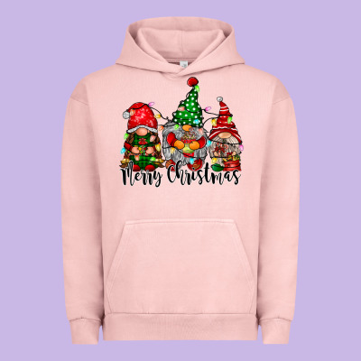 Merry Christmas Gnomes Urban Hoodie Designed By Cowhidedigitalart