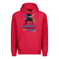 Cardinal All American Babe 4th of July Premium Hoodie - CowGirlArtShop