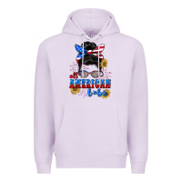 Lilac All American Babe 4th of July Premium Hoodie - CowGirlArtShop