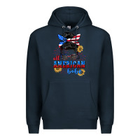 Navy All American Babe 4th of July Premium Hoodie - CowGirlArtShop