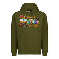 Army Green Student Delivery Specialist Premium Hoodie - CowhideDigitalArt