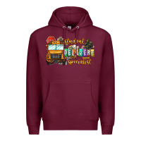 Burgundy Student Delivery Specialist Premium Hoodie - CowhideDigitalArt