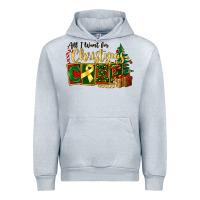 Heather Grey all i want for christmas is cure childhood cancer Urban Hoodie - FaDigitalArtStudio