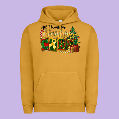 All I Want For Christmas Is Cure Childhood Cancer Urban Hoodie Designed By Fadigitalartstudio