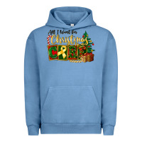 Pigment Pebble Blue all i want for christmas is cure childhood cancer Urban Hoodie - FaDigitalArtStudio