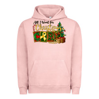 Pigment Salmon all i want for christmas is cure childhood cancer Urban Hoodie - FaDigitalArtStudio
