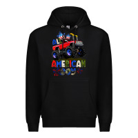 Black All American Boy 4th july Premium Hoodie - CowGirlArtShop