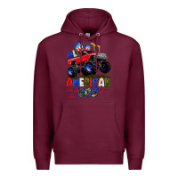 Burgundy All American Boy 4th july Premium Hoodie - CowGirlArtShop