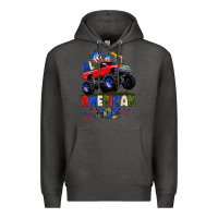 Charcoal Heather All American Boy 4th july Premium Hoodie - CowGirlArtShop