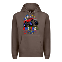 Coffee All American Boy 4th july Premium Hoodie - CowGirlArtShop