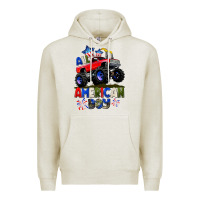 Oatmeal Heather All American Boy 4th july Premium Hoodie - CowGirlArtShop