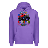 Purple All American Boy 4th july Premium Hoodie - CowGirlArtShop